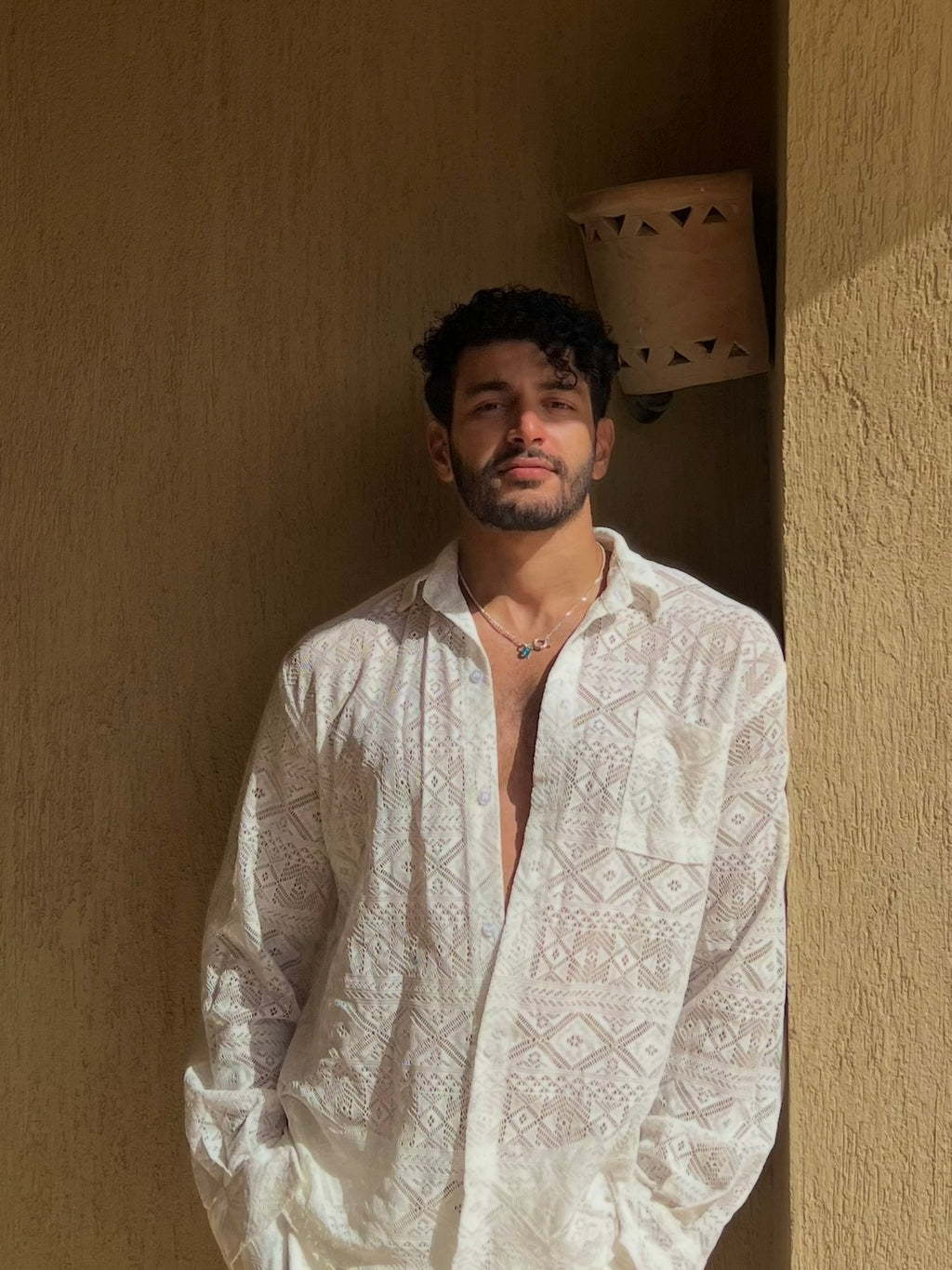 Blue quartz necklace