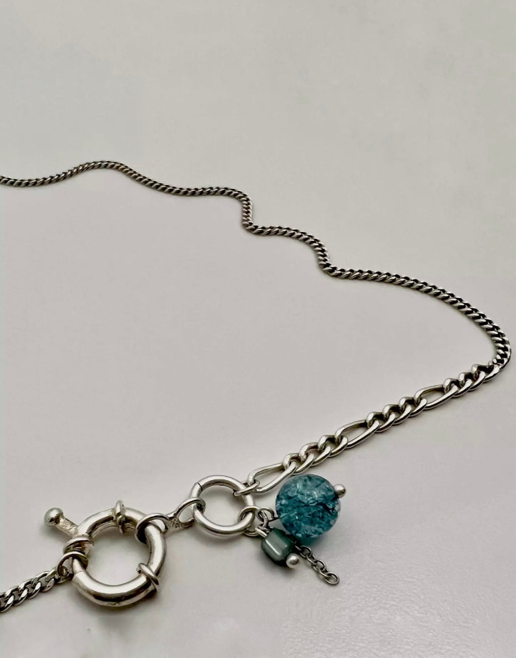 Blue quartz necklace
