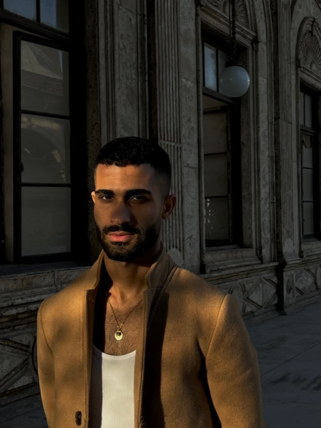 Golden earth necklace