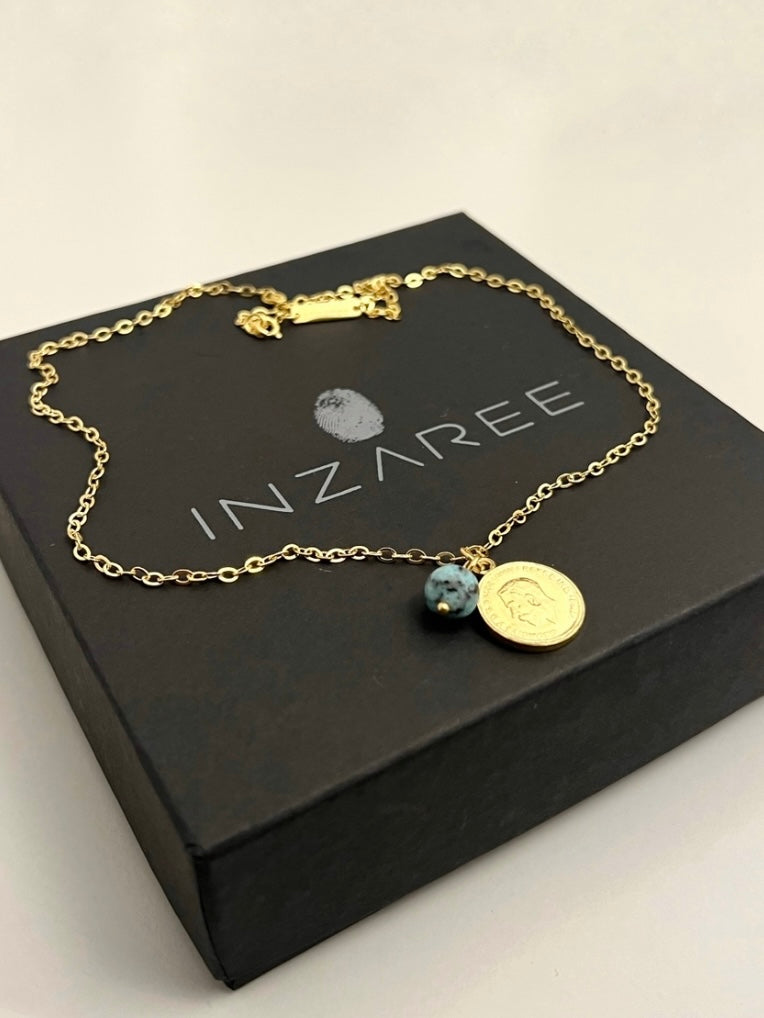 Golden earth necklace