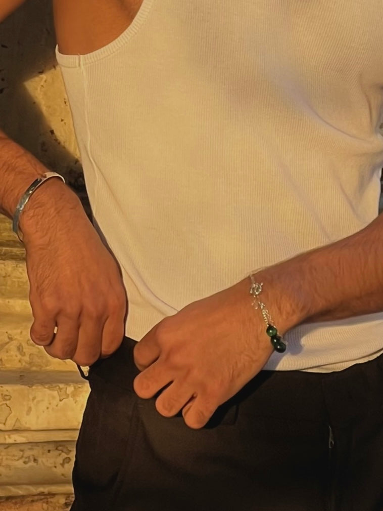 Green tiger eye bracelet