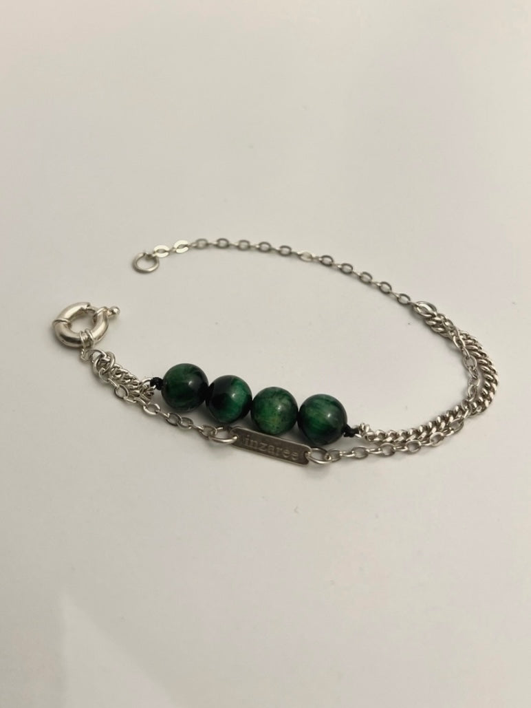 Green tiger eye bracelet