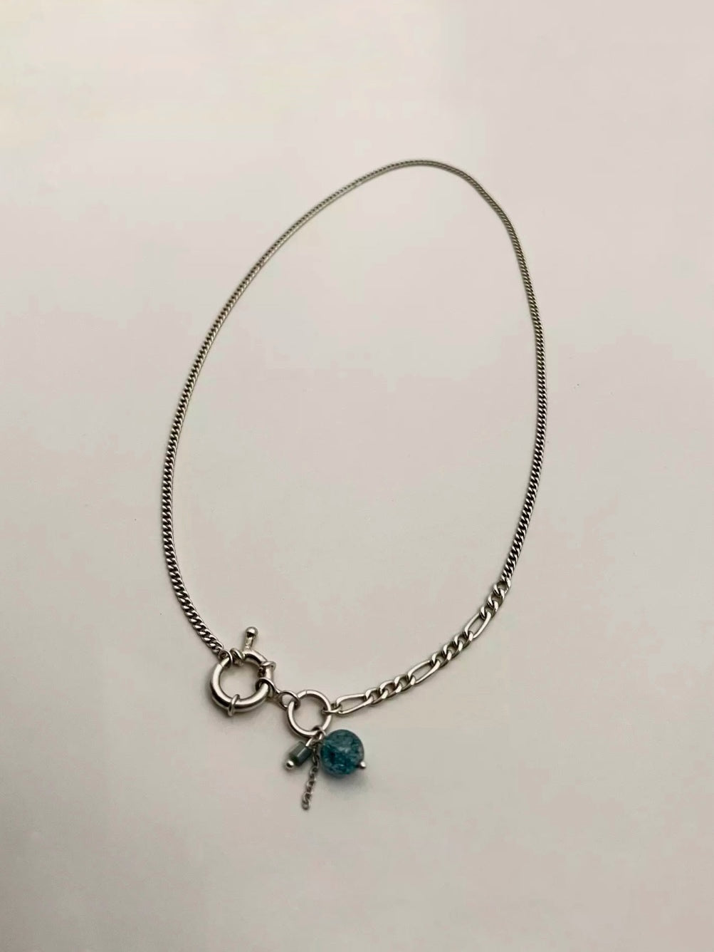 Blue quartz necklace