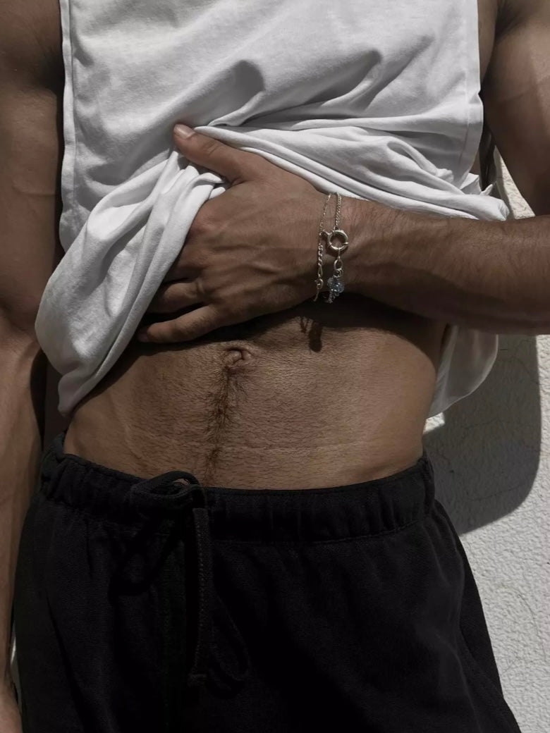 Blue quartz bracelet