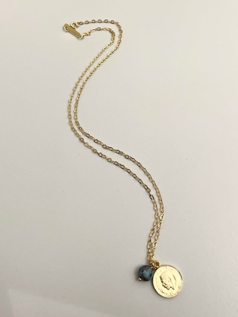 Golden earth necklace